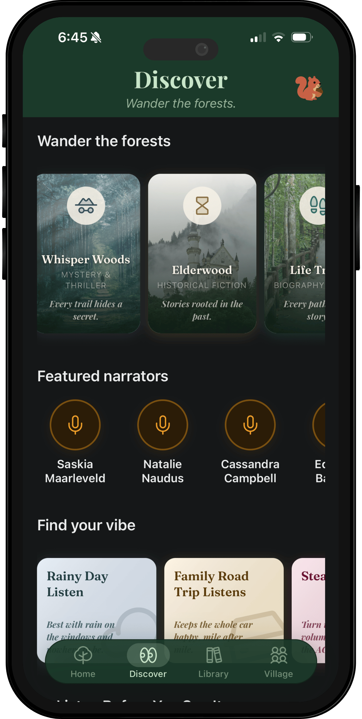 Discover forests and narrators