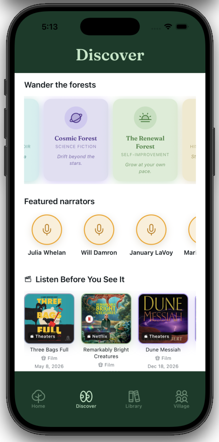 Discover forests and narrators