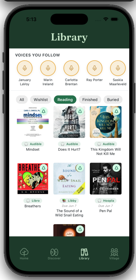 Library with your books